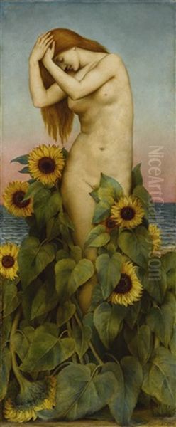 Clytie Oil Painting by Evelyn de Morgan