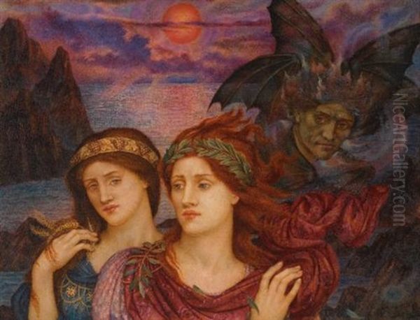 The Vision Oil Painting by Evelyn de Morgan