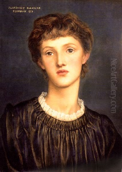 Portrait Of Margaret Rawlins Oil Painting by Evelyn de Morgan