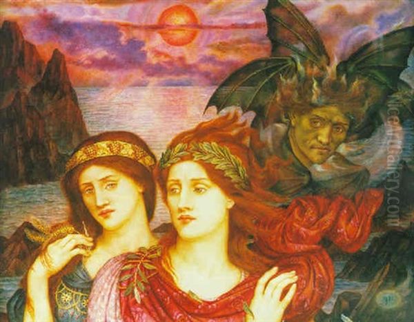 The Vision Oil Painting by Evelyn de Morgan