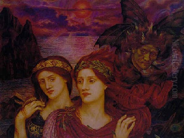 The Vision Oil Painting by Evelyn de Morgan