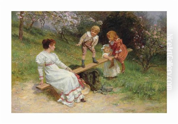 The See-saw Oil Painting by Frederick Morgan