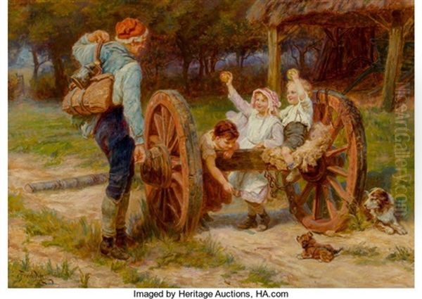 Apple Time Oil Painting by Frederick Morgan