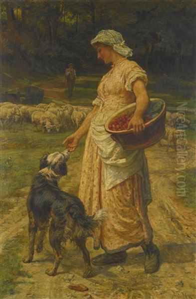 The Shepherdess Oil Painting by Frederick Morgan