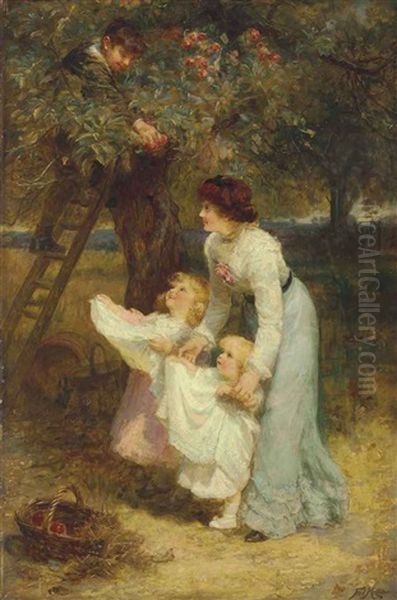 Apple Time Oil Painting by Frederick Morgan