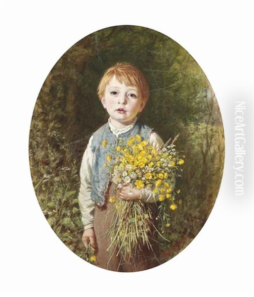 Flowers For Mother Oil Painting by Frederick Morgan