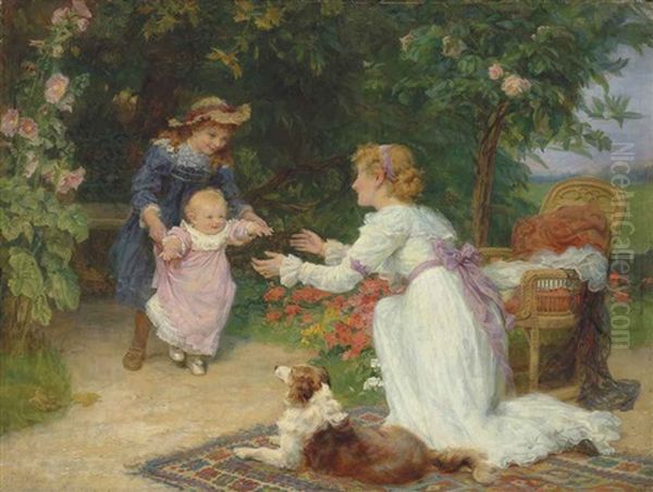 First Steps Oil Painting by Frederick Morgan