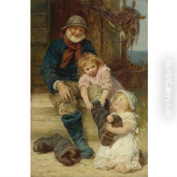 Willing Helpers Oil Painting by Frederick Morgan