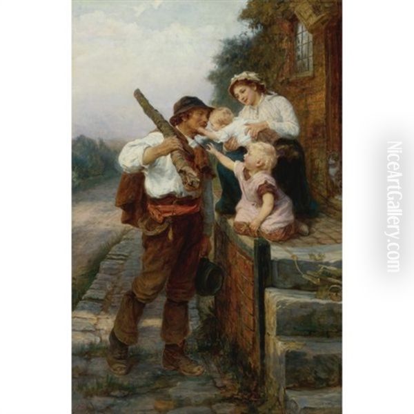 A Father's Return Oil Painting by Frederick Morgan