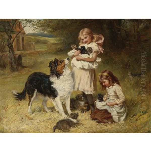 Rival Families (collab. W/ Allen Culpepper Sealy) Oil Painting by Frederick Morgan