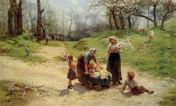 May Oil Painting by Frederick Morgan