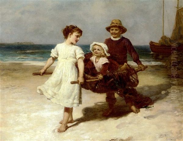 Steady! Oil Painting by Frederick Morgan