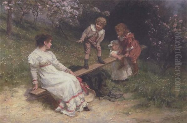 The Teeter-totter Oil Painting by Frederick Morgan