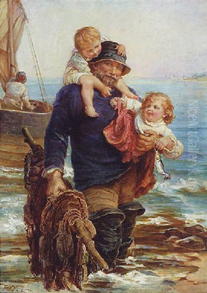 The Ferry Oil Painting by Frederick Morgan