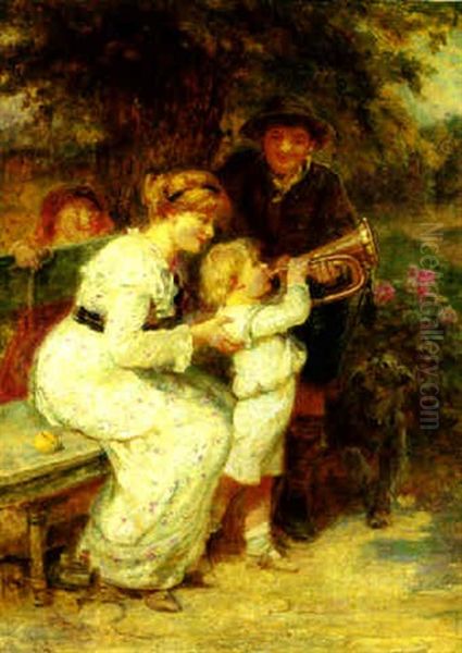 The Little Bugle Boy Oil Painting by Frederick Morgan