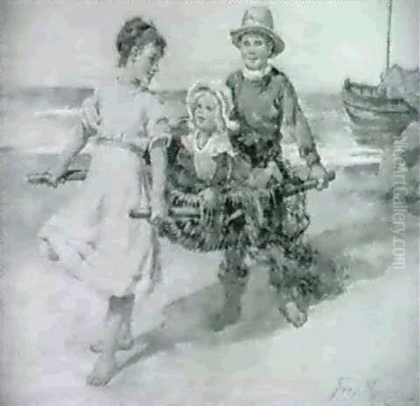 A Precious Cargo Oil Painting by Frederick Morgan