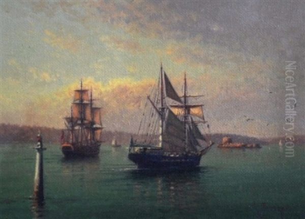 Solway Lass And The Bounty Oil Painting by John Morgan