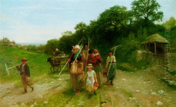 Returning From The Fields Oil Painting by John Morgan