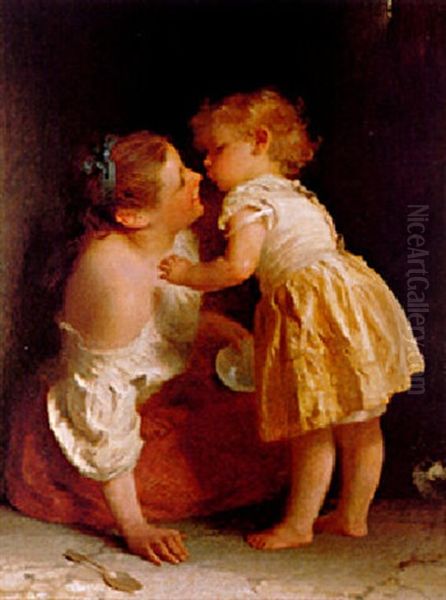 A Moment Of Affection Oil Painting by John Morgan