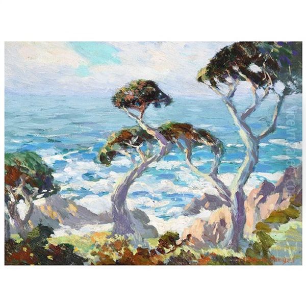 California Coastal Oil Painting by Mary Deneale Morgan