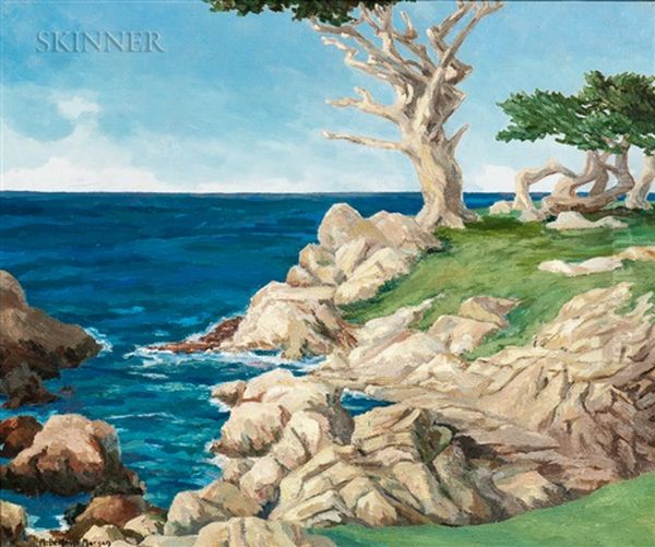 Monterey Coast Oil Painting by Mary Deneale Morgan