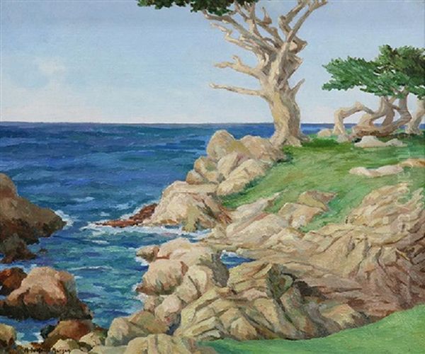 Monterey Coast Oil Painting by Mary Deneale Morgan