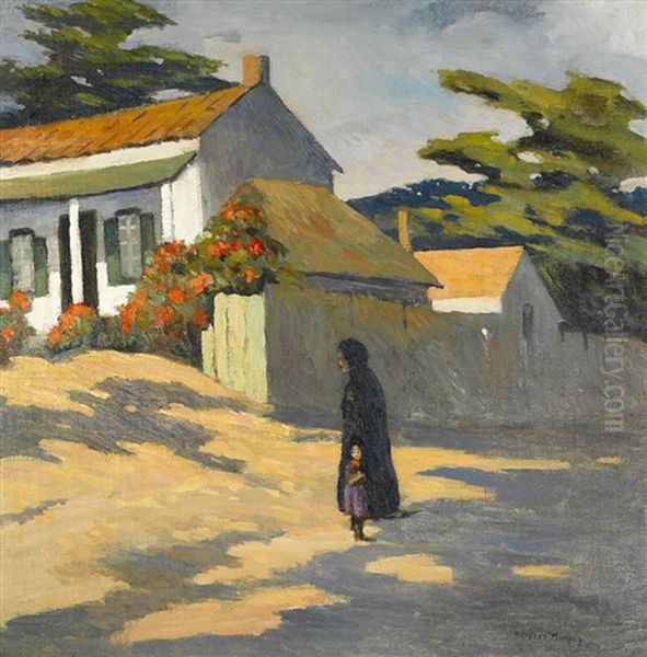 Old Monterey Oil Painting by Mary Deneale Morgan