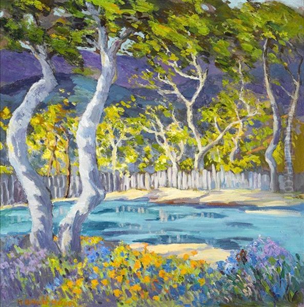 Summertime Up The River Oil Painting by Mary Deneale Morgan