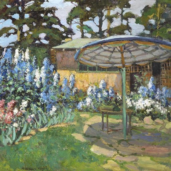 A Carmel Garden Oil Painting by Mary Deneale Morgan