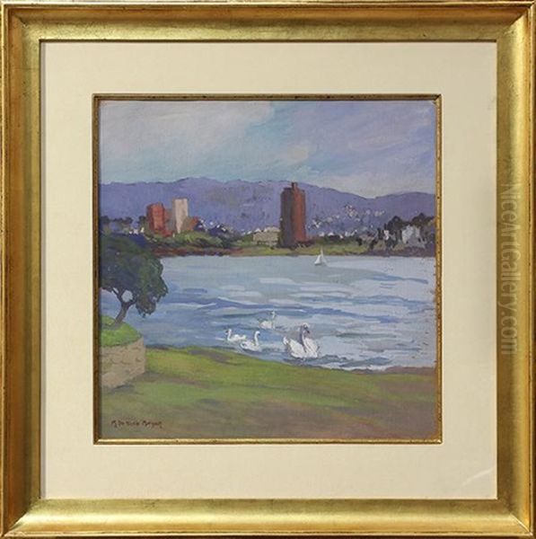 Lake Merritt (oakland, California) Oil Painting by Mary Deneale Morgan