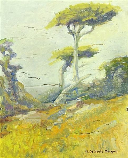 Monterey Cypress By The Coast Oil Painting by Mary Deneale Morgan