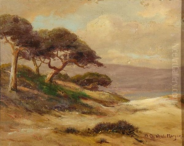 Cyprus On The Monterey Beach Oil Painting by Mary Deneale Morgan