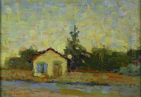 Adobe (monterey) Oil Painting by Mary Deneale Morgan