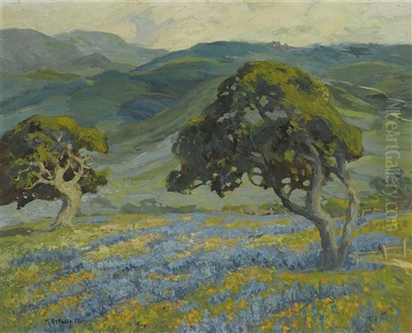 Springtime, Hatton Fields, Carmel Oil Painting by Mary Deneale Morgan