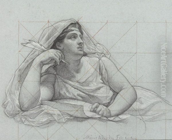 Study For A Female Allegorical Figure Oil Painting by Victor Francois Biennourry