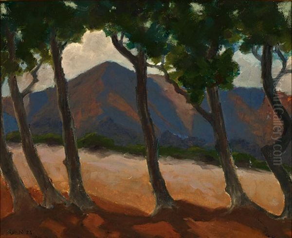 Carmel Valley Oil Painting by Mary Deneale Morgan