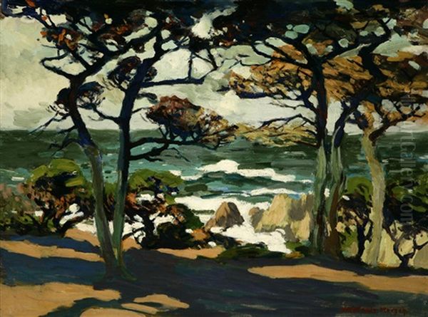 Point Lobos Landscape Oil Painting by Mary Deneale Morgan