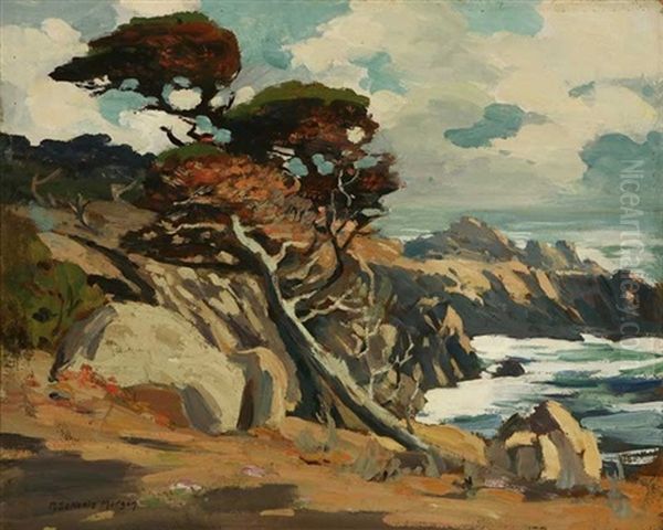 Monterey Coast Oil Painting by Mary Deneale Morgan