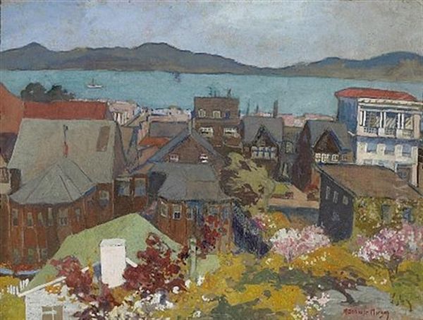 View Of The Bay, San Francisco Oil Painting by Mary Deneale Morgan