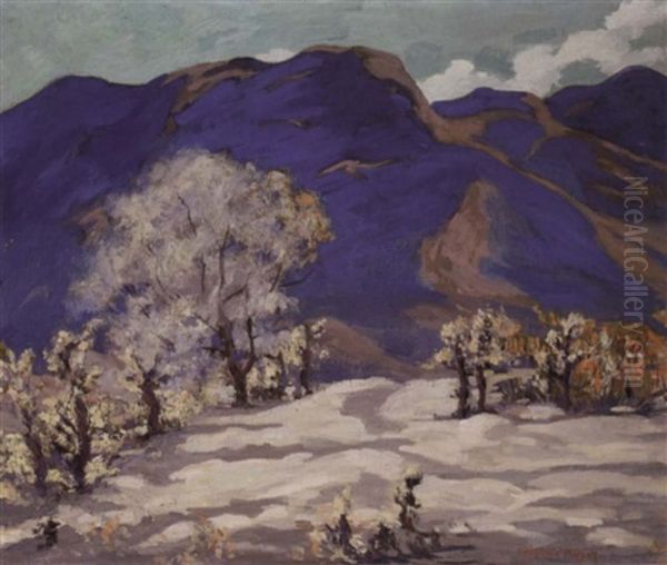 Near Palm Canyon Oil Painting by Mary Deneale Morgan