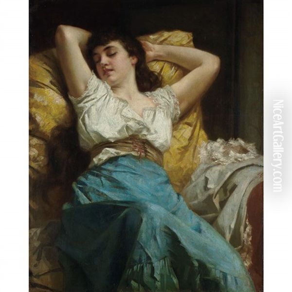 Daydreaming Oil Painting by William Morgan