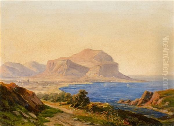 Monte Pellegrino Near Palermo Oil Painting by Carl Morgenstern