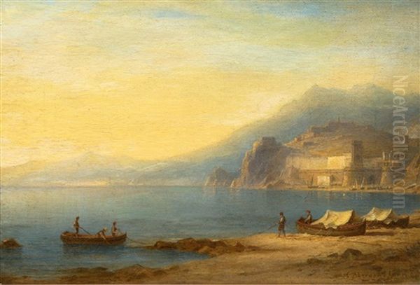 Porto Venere, Spezia Oil Painting by Carl Morgenstern