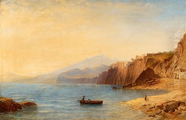 The Coast Of Sorrent Oil Painting by Carl Morgenstern