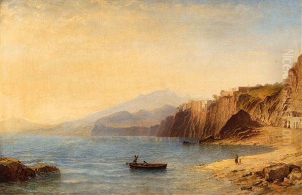 The Coast Of Sorrent Oil Painting by Carl Morgenstern