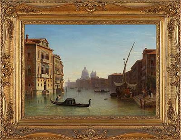 Canale Grande Mit Blick Auf Santa Maria Della Salute Oil Painting by Carl Morgenstern