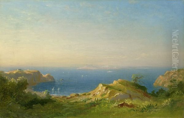 Kustenlandschaft Bei Marseille Mit Blick Auf Les Iles Oil Painting by Carl Morgenstern