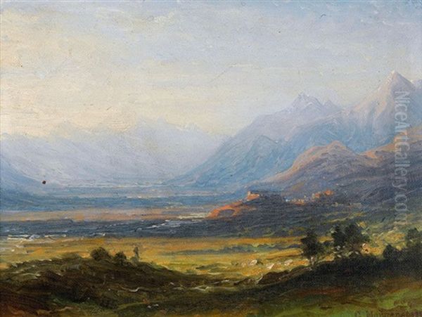 Weite Tallandschaft Oil Painting by Carl Morgenstern