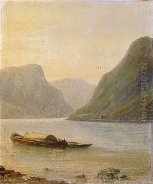 Mittelrheinlandschaft Mit Der Loreley Oil Painting by Carl Morgenstern