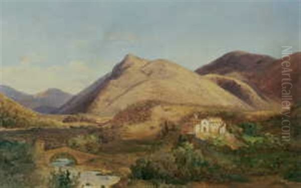 Der Monte Rosso In Den Sabiner Bergen Oil Painting by Carl Morgenstern